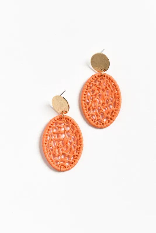 Maja Orange Web Earrings sold by Blue Bungalow