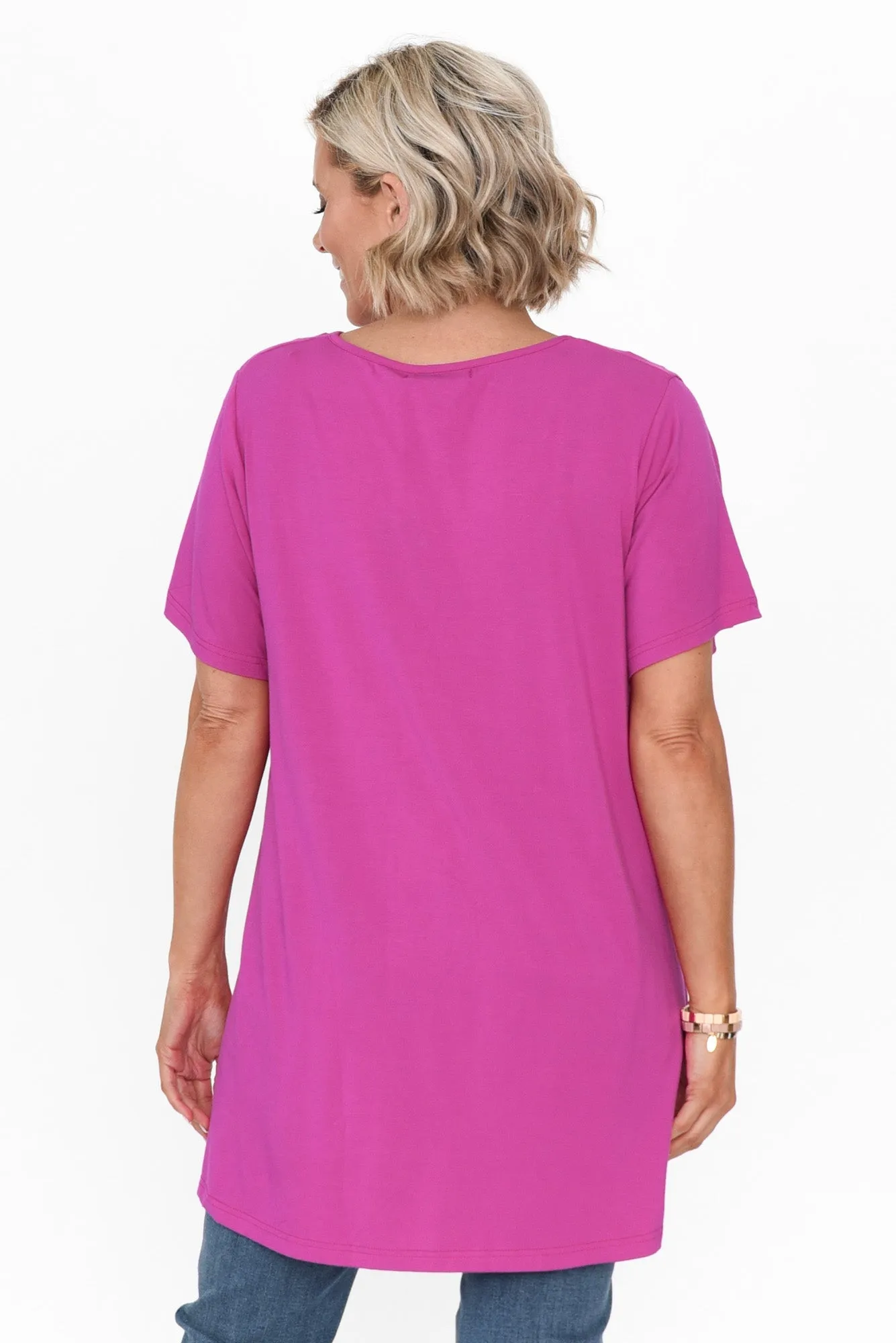 Novella Magenta Bamboo Top sold by Blue Bungalow product image thumbnail 5