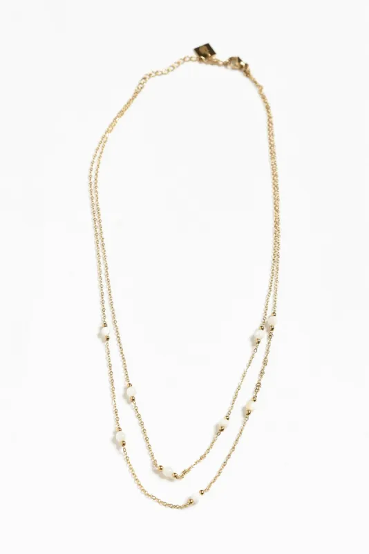 Shira Gold Plated Layered Necklace sold by Blue Bungalow