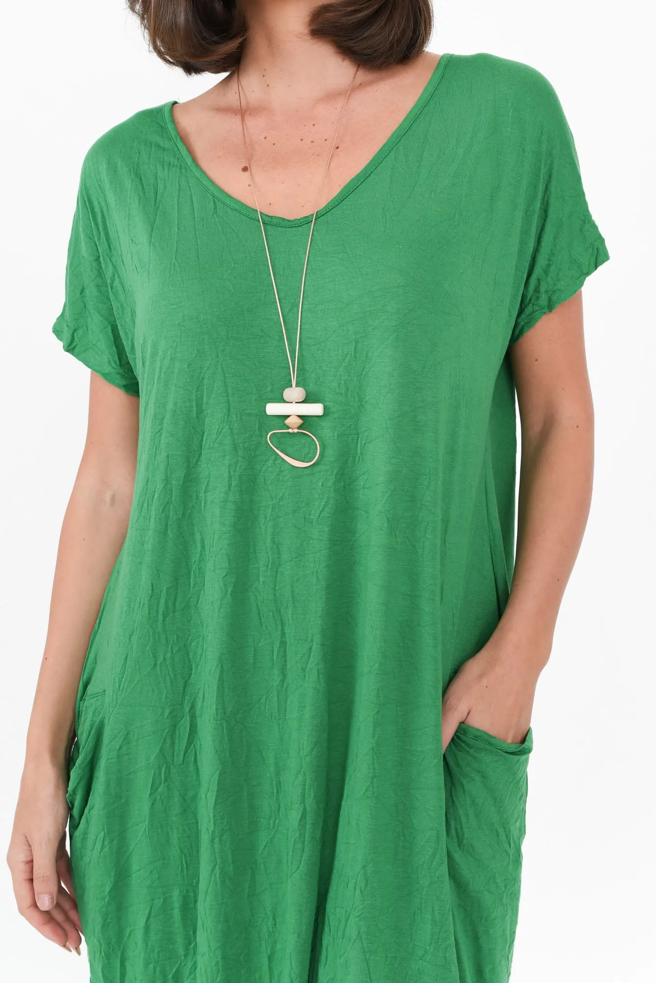 Travel Green Crinkle Cotton Dress sold by Blue Bungalow product image thumbnail 5