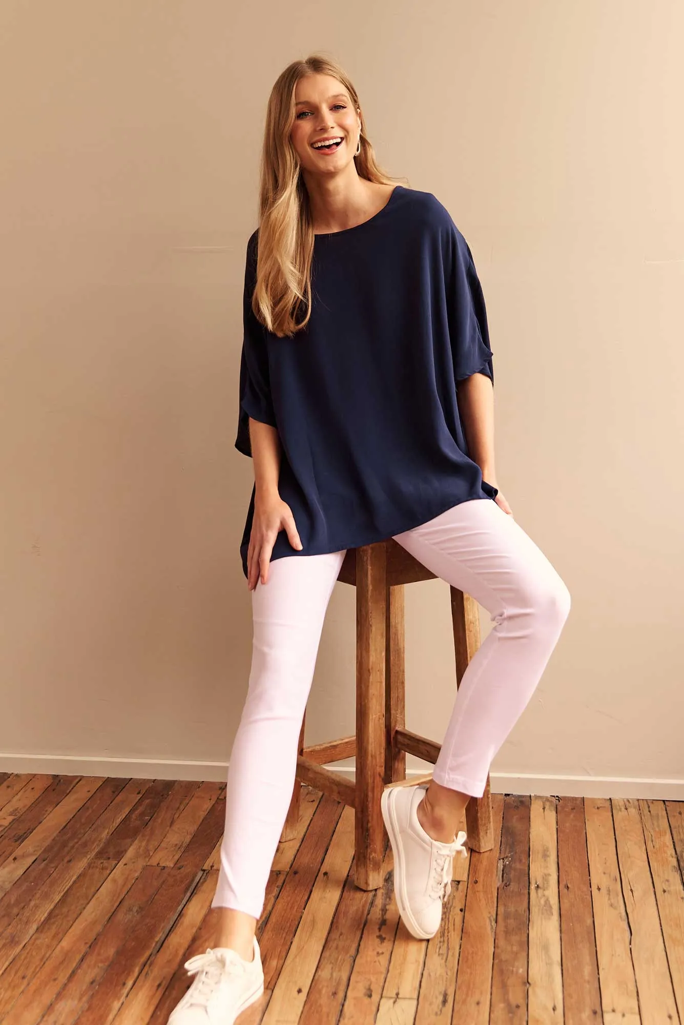 Olympia White Straight Pants sold by Blue Bungalow