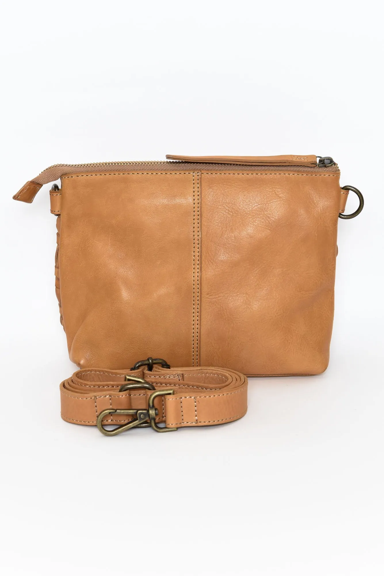 Bray Tan Woven Crossbody Bag sold by Blue Bungalow product image thumbnail 4