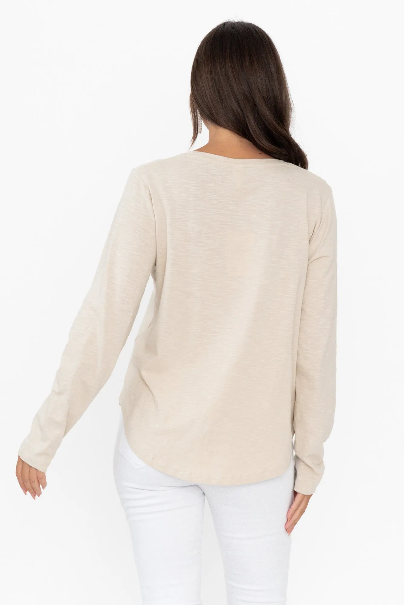 Everyday Natural Cotton Long Sleeve Tee sold by Blue Bungalow product image thumbnail 5