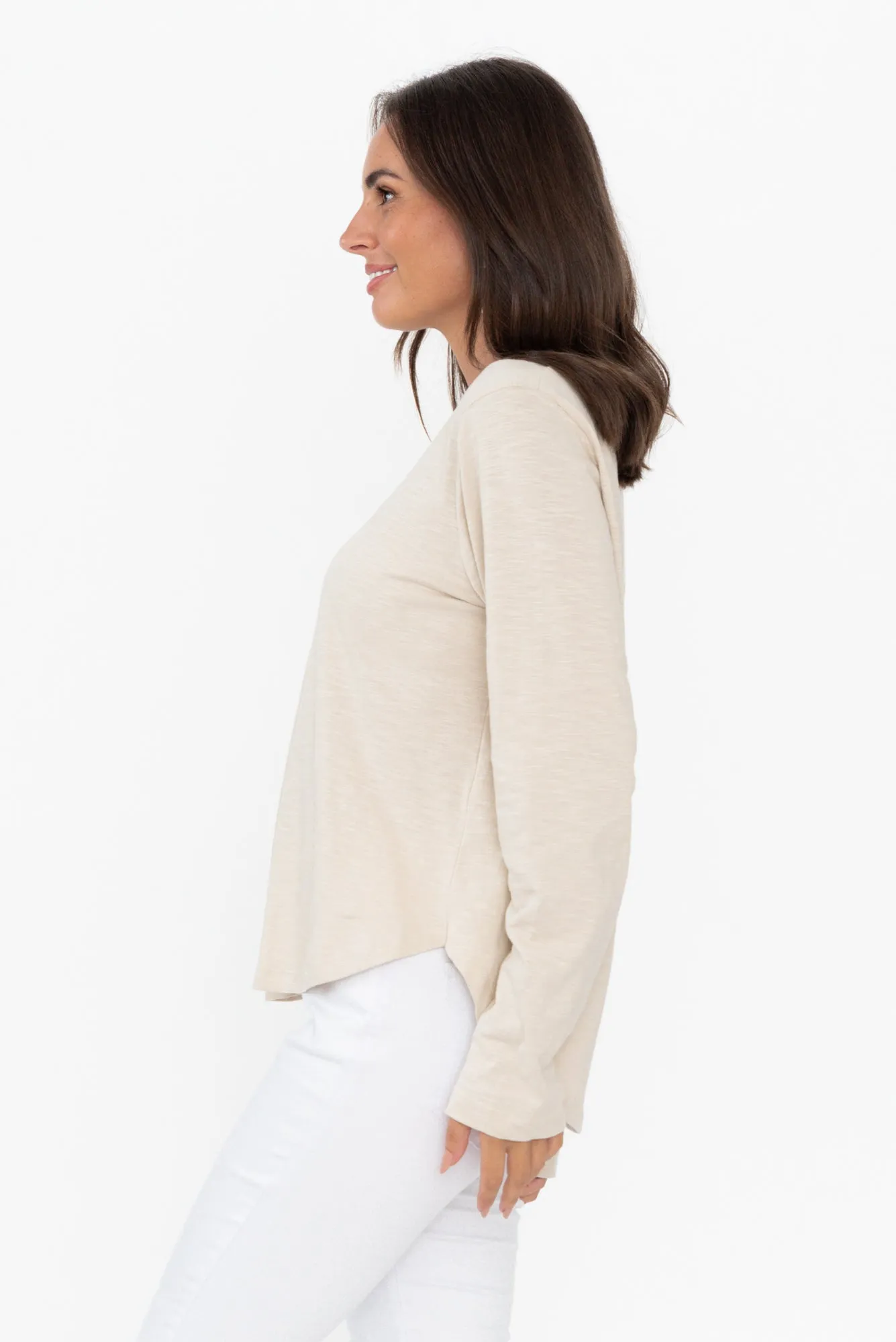 Everyday Natural Cotton Long Sleeve Tee sold by Blue Bungalow product image thumbnail 4