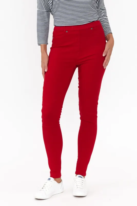 Reed Red Stretch Cotton Pants sold by Blue Bungalow