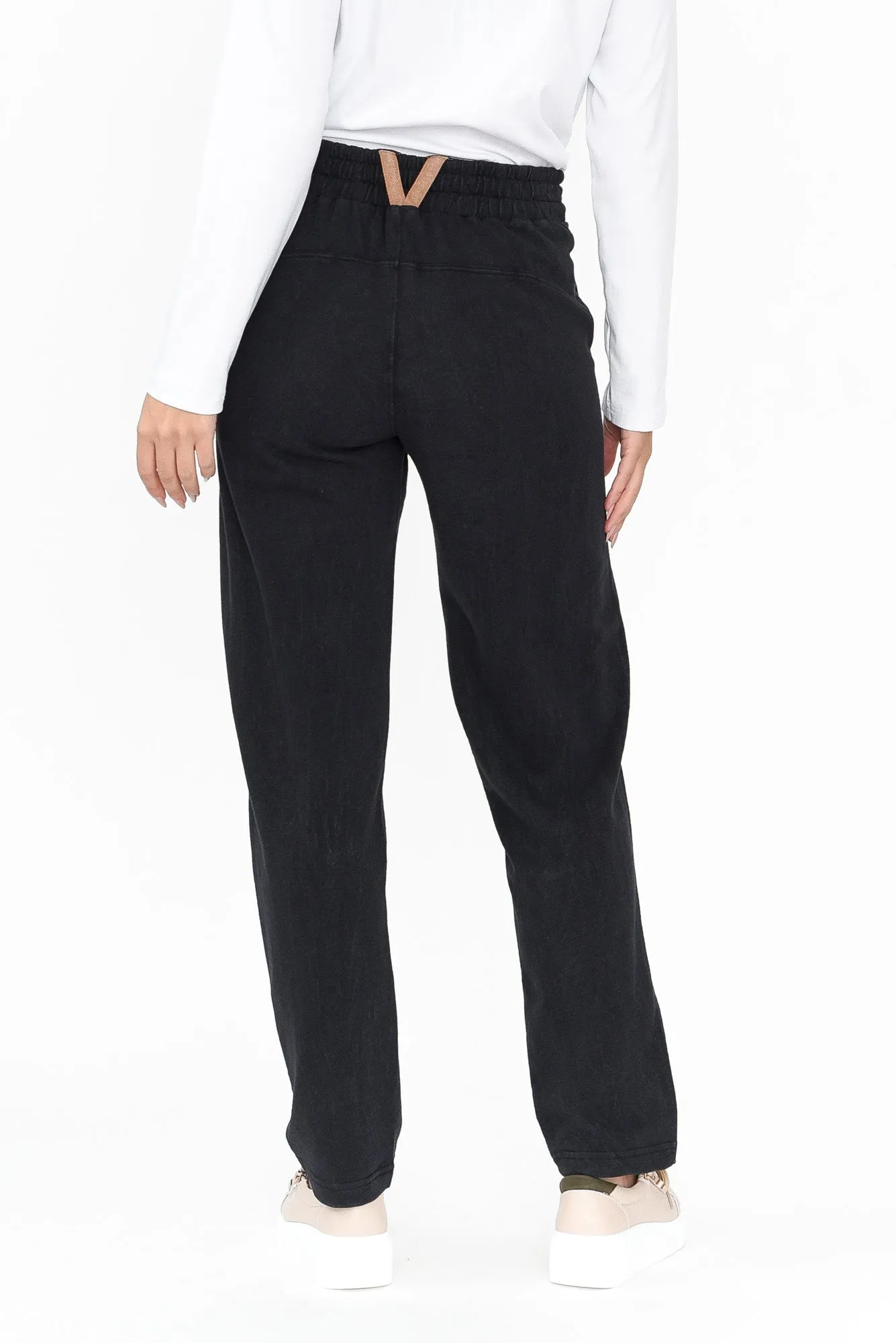 Dalton Black Cotton Track Pants sold by Blue Bungalow product image thumbnail 5
