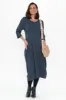 Navy Micro Modal 7/8 Leggings sold by Blue Bungalow