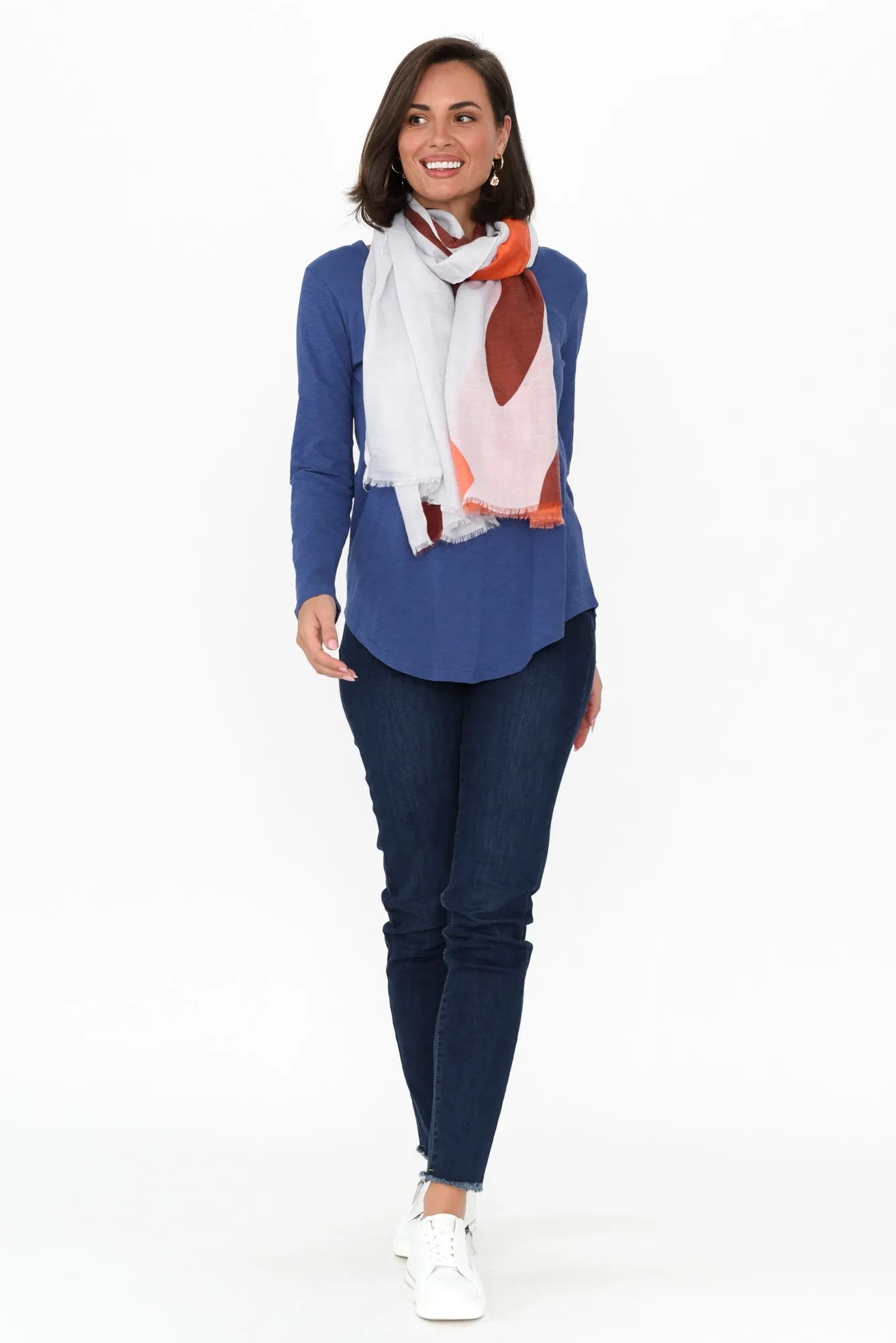 Megan Ocean Cotton Long Sleeve Top sold by Blue Bungalow product image thumbnail 3