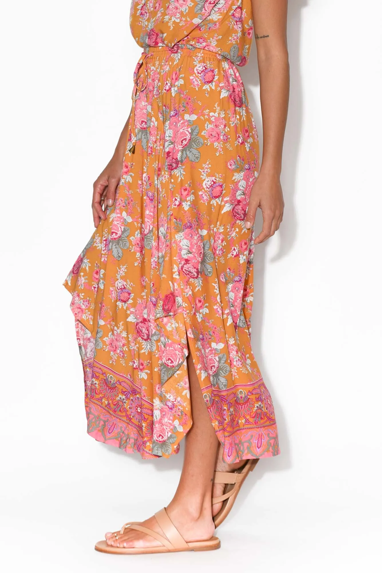 Rara Antique Floral Midi Skirt sold by Blue Bungalow