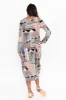 Adhan Pink Aztec Organic Cotton Dress sold by Blue Bungalow