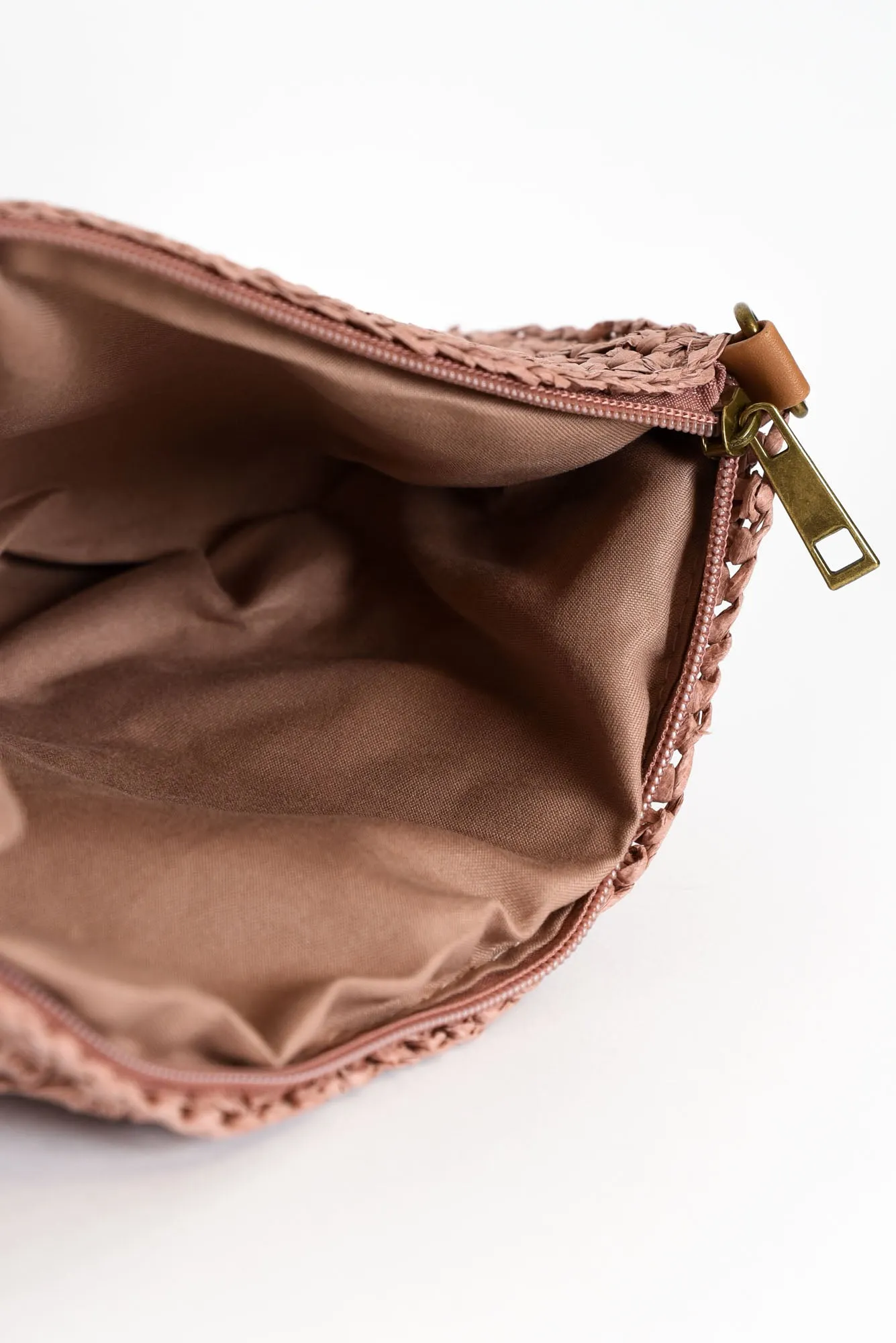 Milani Mauve Straw Shoulder Bag sold by Blue Bungalow product image thumbnail 3