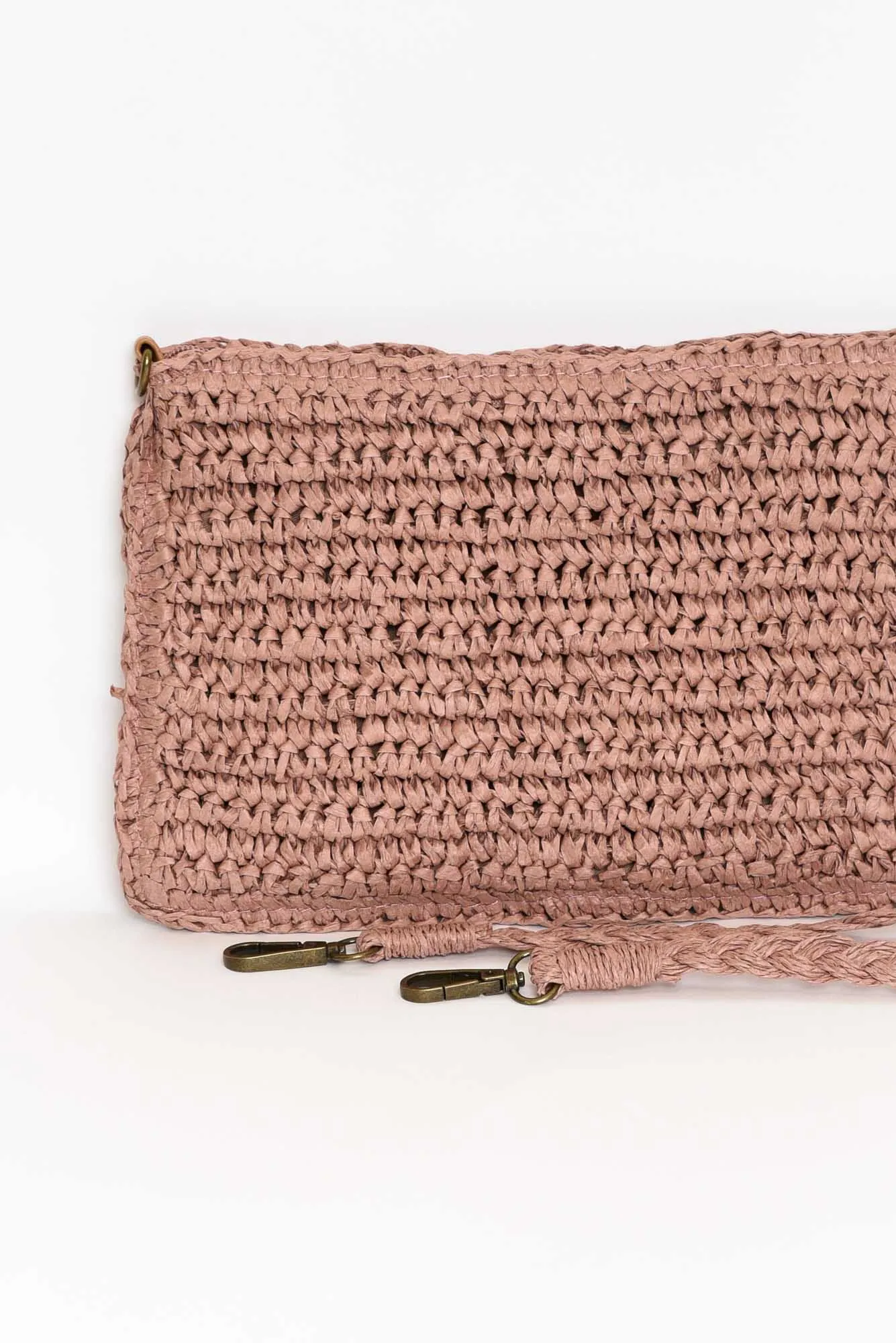 Milani Mauve Straw Shoulder Bag sold by Blue Bungalow product image thumbnail 2