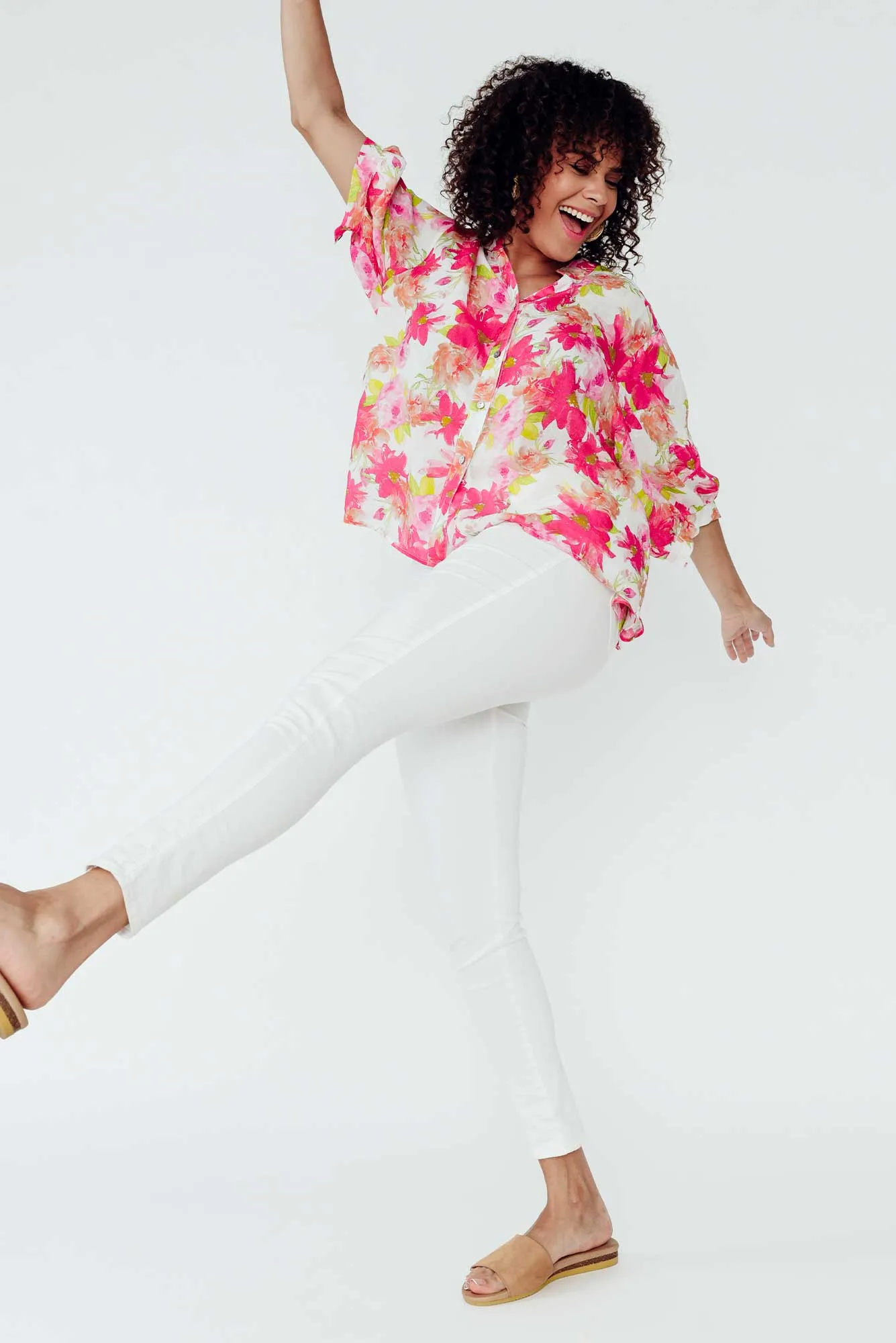 Reed White Stretch Cotton Pants sold by Blue Bungalow product image thumbnail 2