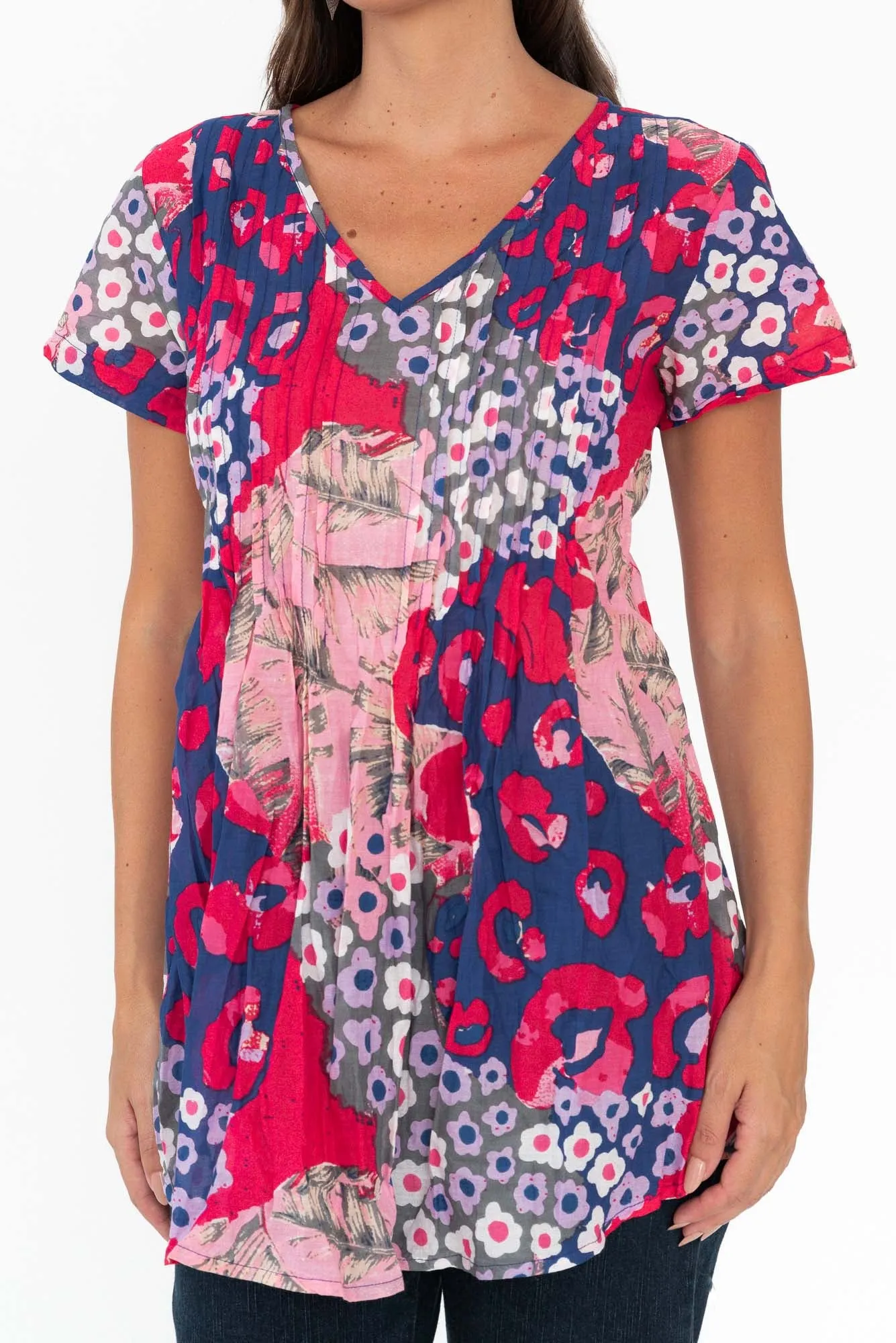 Fia Purple Animal Crinkle Cotton Top sold by Blue Bungalow product image thumbnail 5