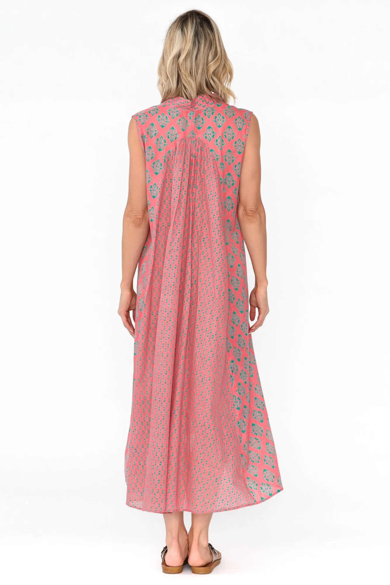 Mossman Pink Geo Cotton Dress sold by Blue Bungalow product image thumbnail 4