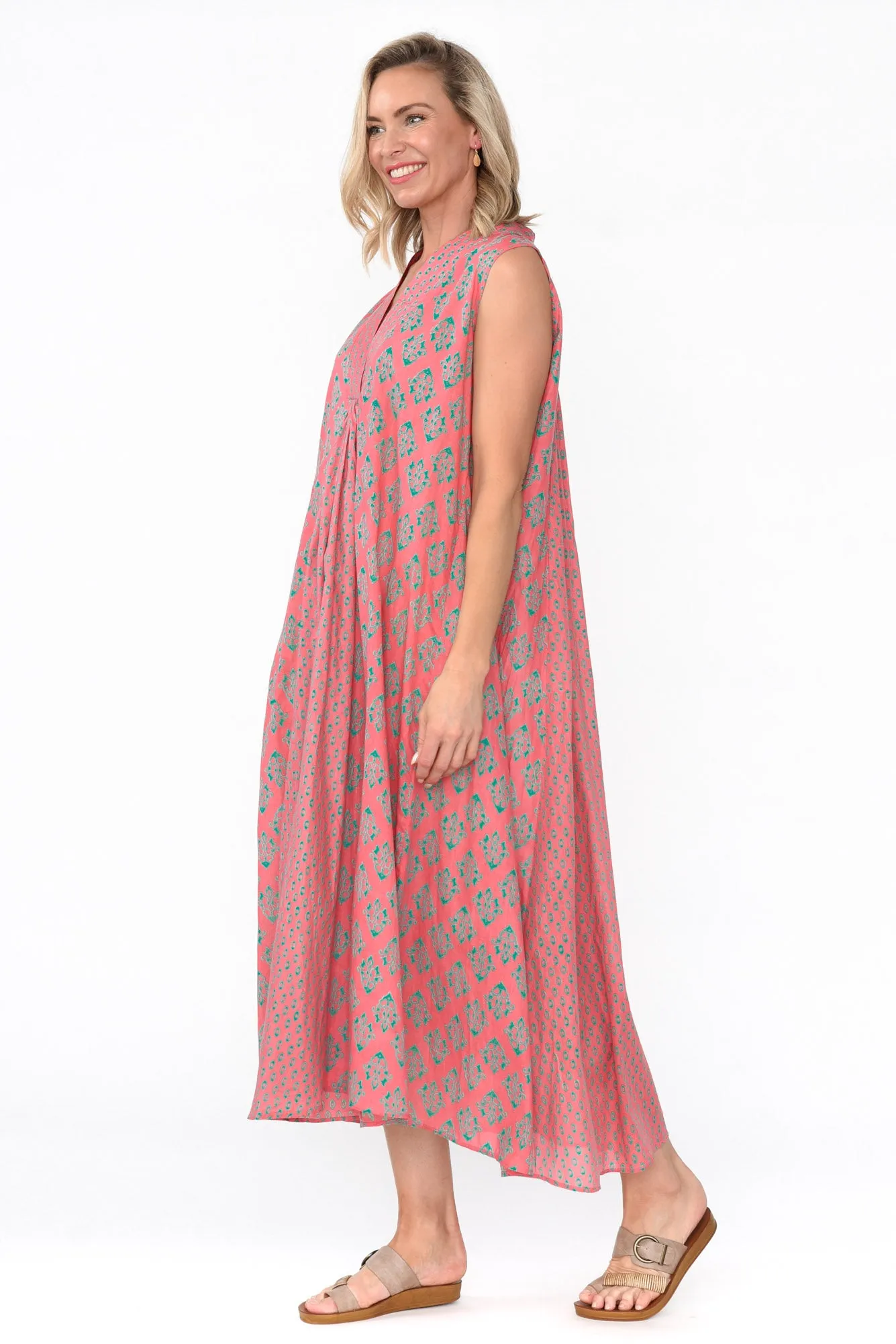 Mossman Pink Geo Cotton Dress sold by Blue Bungalow product image thumbnail 3