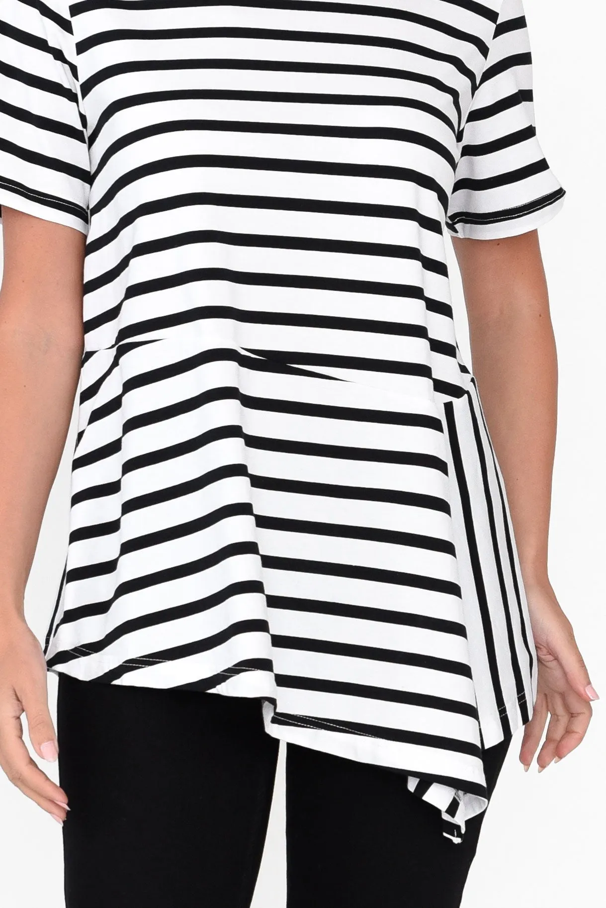 Frederica Black Stripe Cotton Top sold by Blue Bungalow product image thumbnail 5