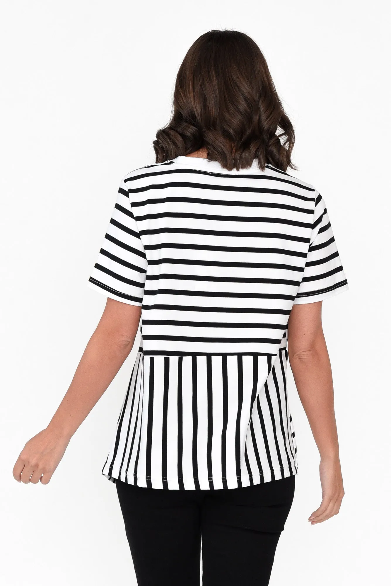 Frederica Black Stripe Cotton Top sold by Blue Bungalow product image thumbnail 4