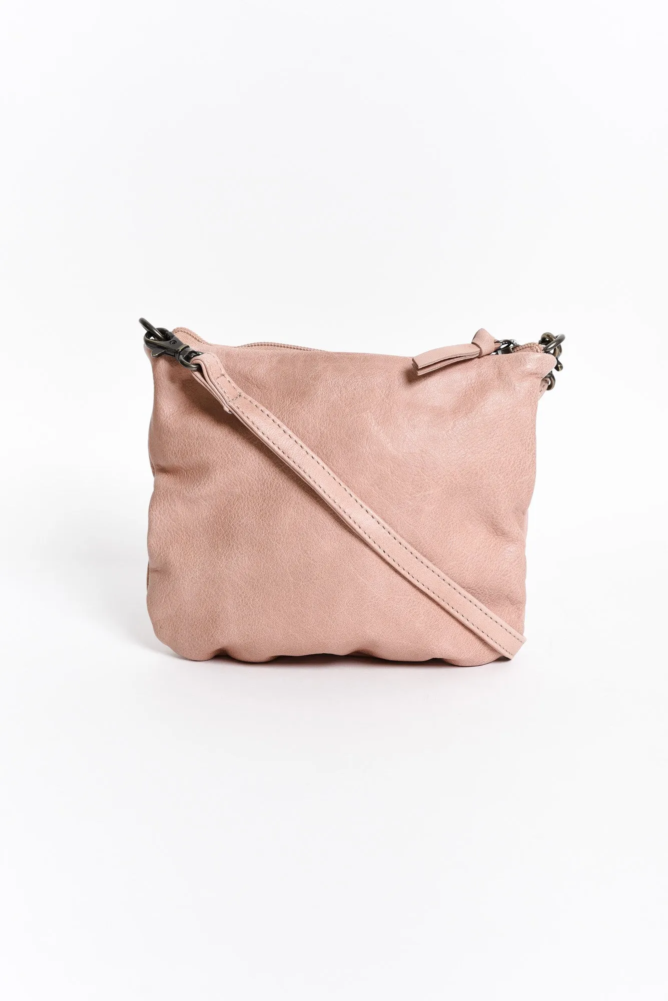 Leena Pink Leather Crossbody Bag sold by Blue Bungalow
