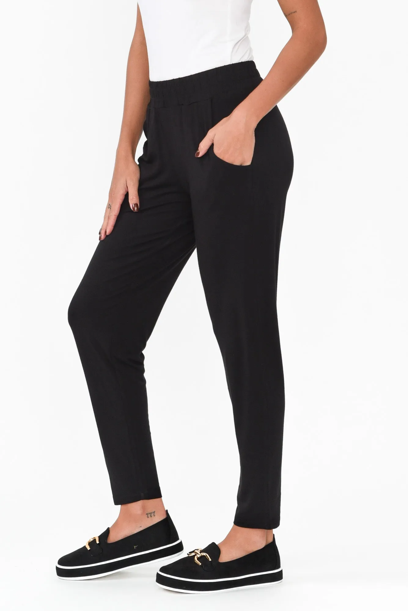 Percy Black Bamboo Pocket Pants sold by Blue Bungalow product image thumbnail 3
