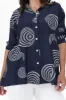 Fergus Blue Circle Cotton Blend Shirt sold by Blue Bungalow