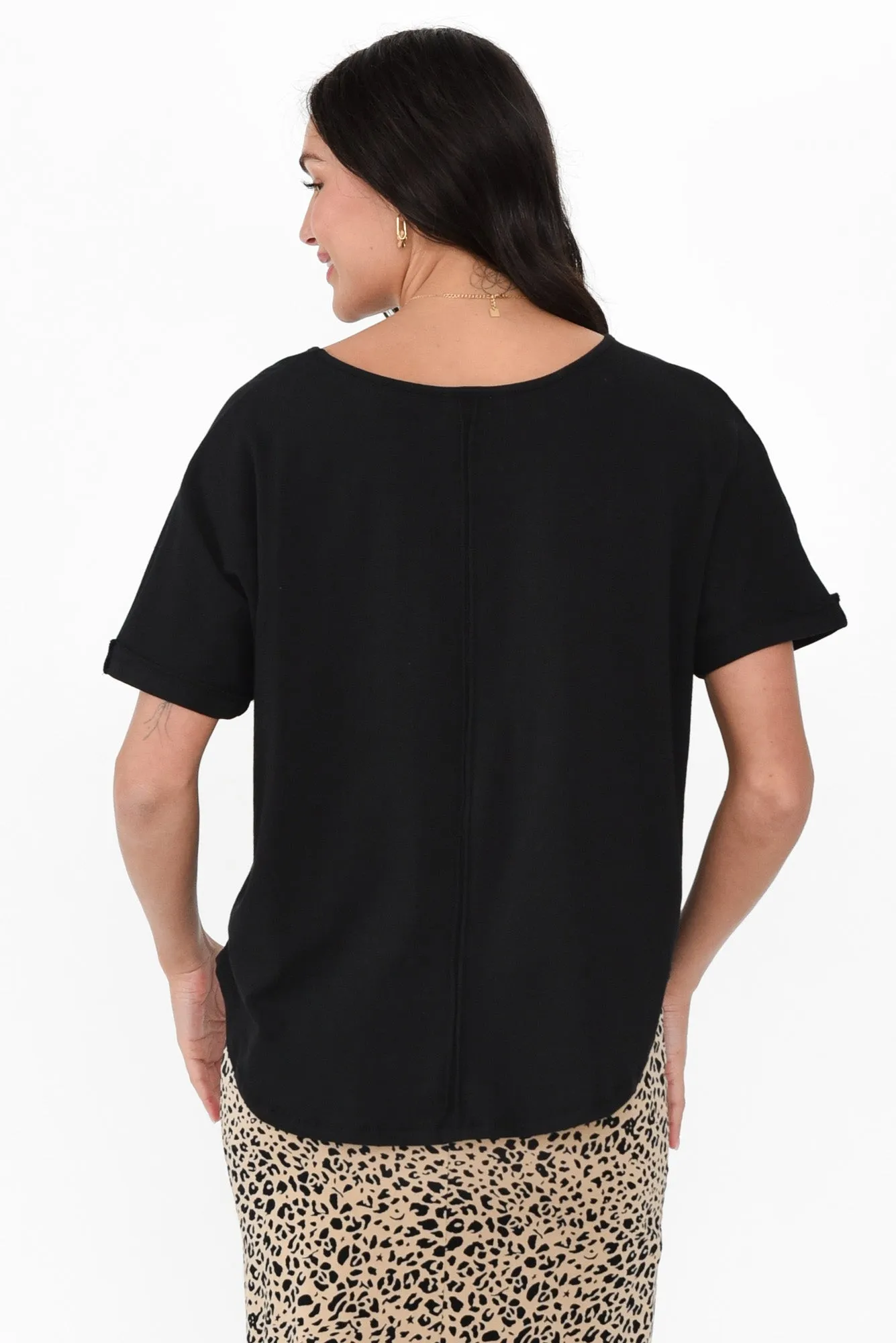 Toronto Black Cotton Tee sold by Blue Bungalow product image thumbnail 4