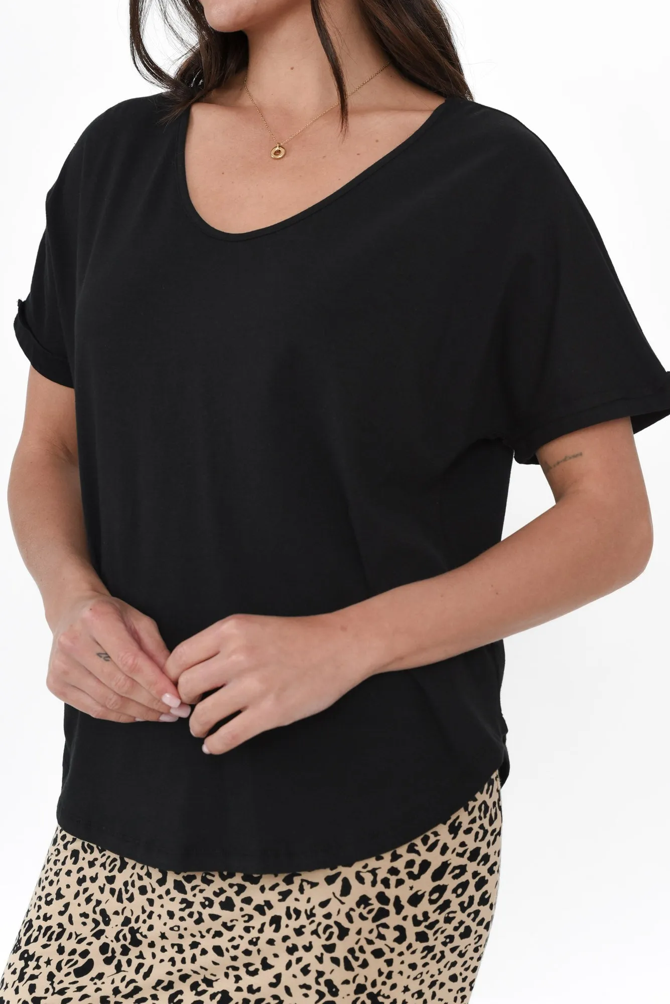 Toronto Black Cotton Tee sold by Blue Bungalow product image thumbnail 5