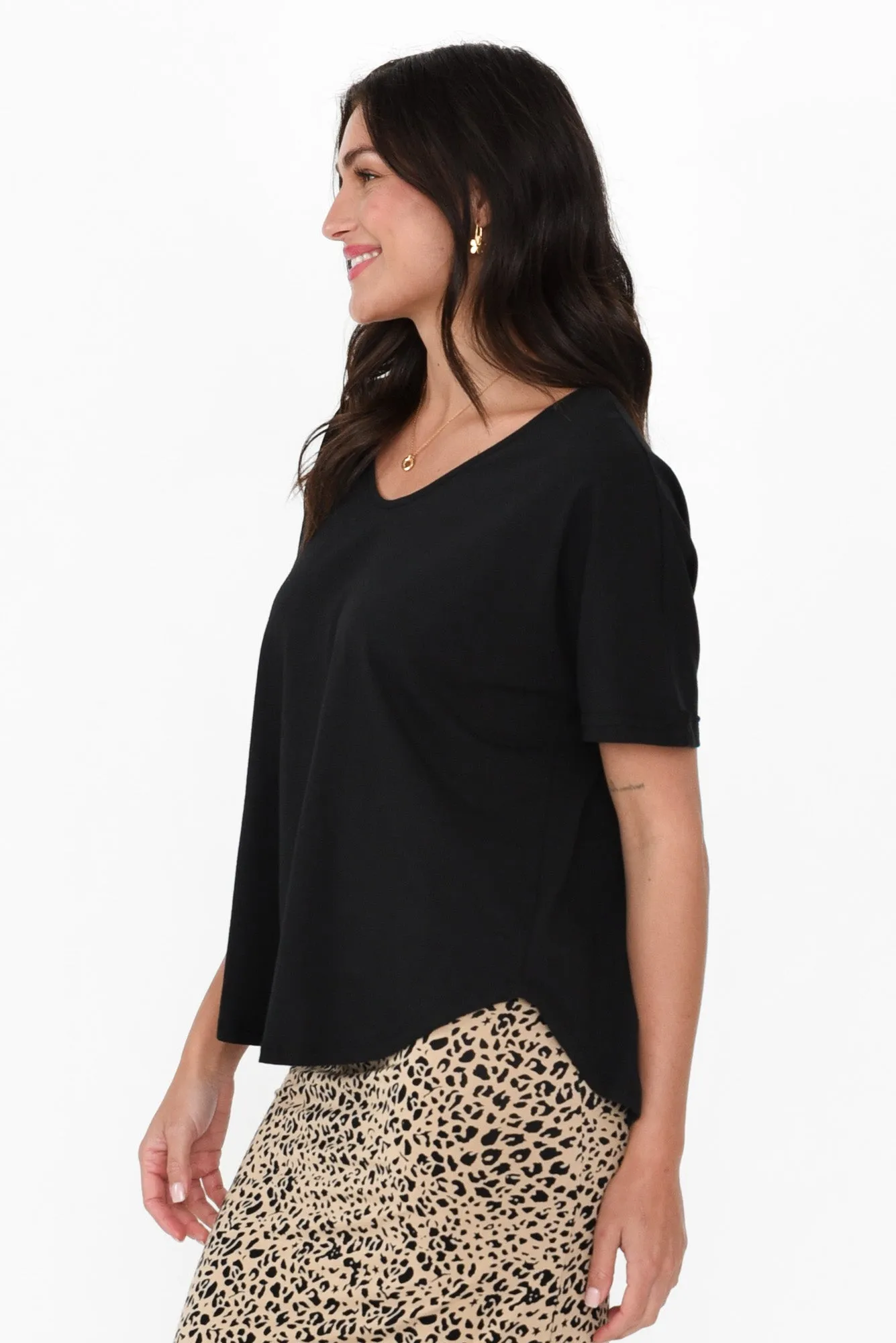 Toronto Black Cotton Tee sold by Blue Bungalow product image thumbnail 3