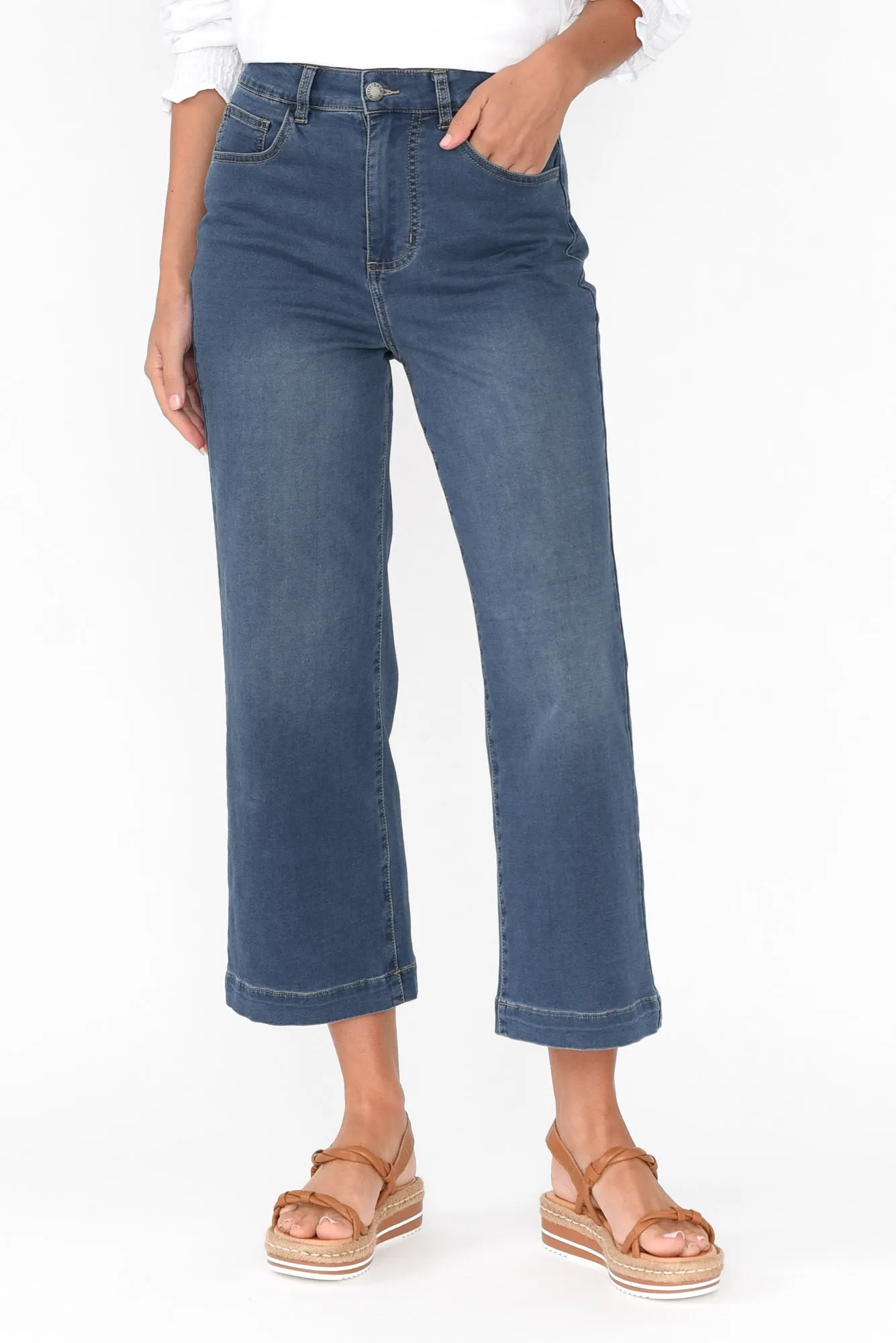 Winnie Blue Wide Leg Jeans sold by Blue Bungalow
