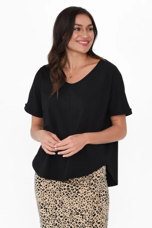 Toronto Black Cotton Tee sold by Blue Bungalow
