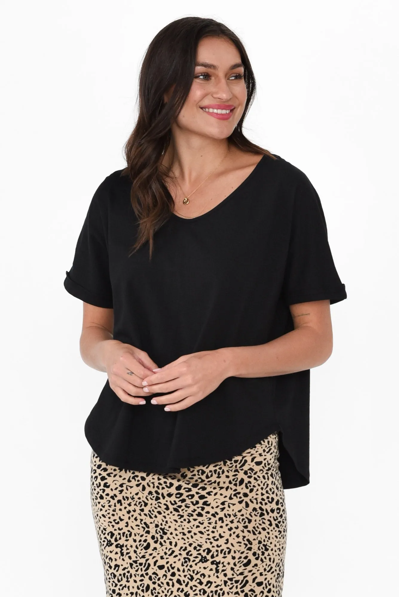 Toronto Black Cotton Tee sold by Blue Bungalow