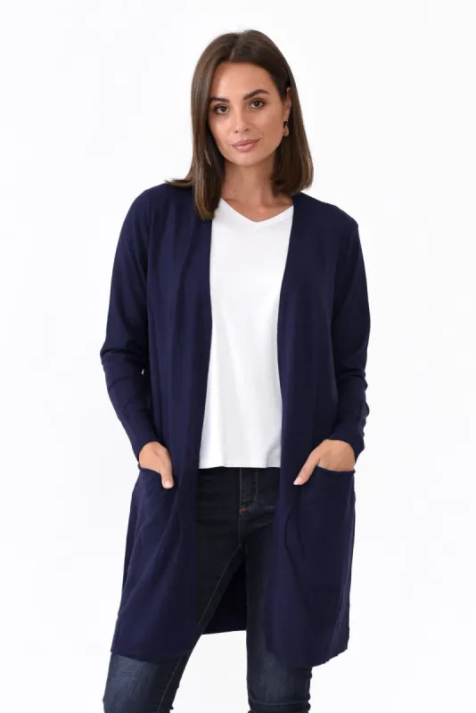 Mary Navy Pocket Cardigan sold by Blue Bungalow