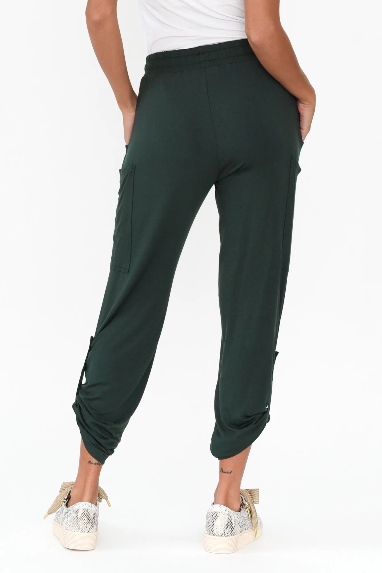 Dark Green Bamboo Pocket Pants sold by Blue Bungalow product image thumbnail 5