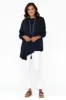 Susie Navy Asymmetrical Bamboo Top sold by Blue Bungalow