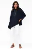 Susie Navy Asymmetrical Bamboo Top sold by Blue Bungalow