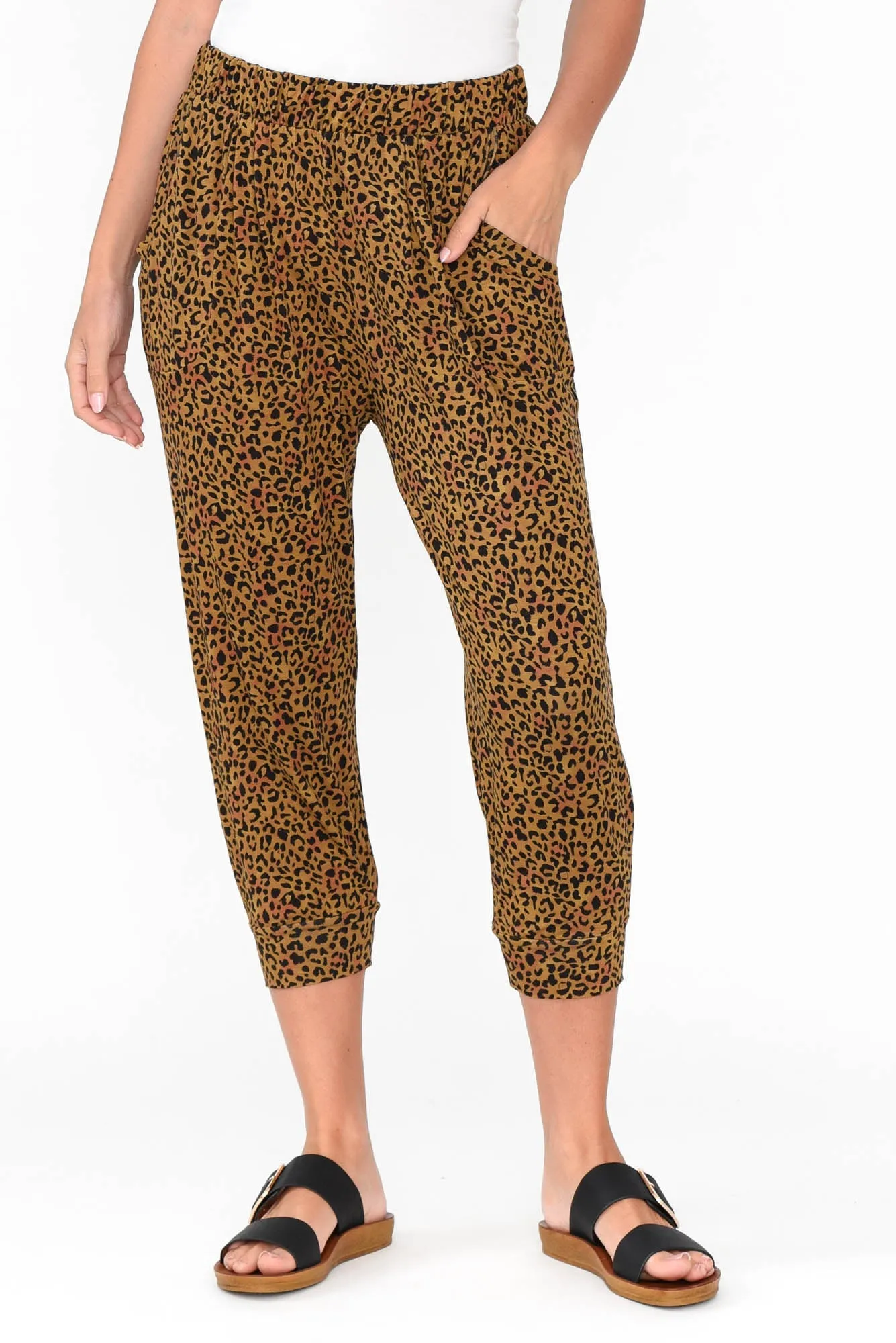 Brown Animal Tokyo Slouch Pants sold by Blue Bungalow