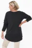 Fundamental Washed Black Cotton Rib Sleeved Top sold by Blue Bungalow