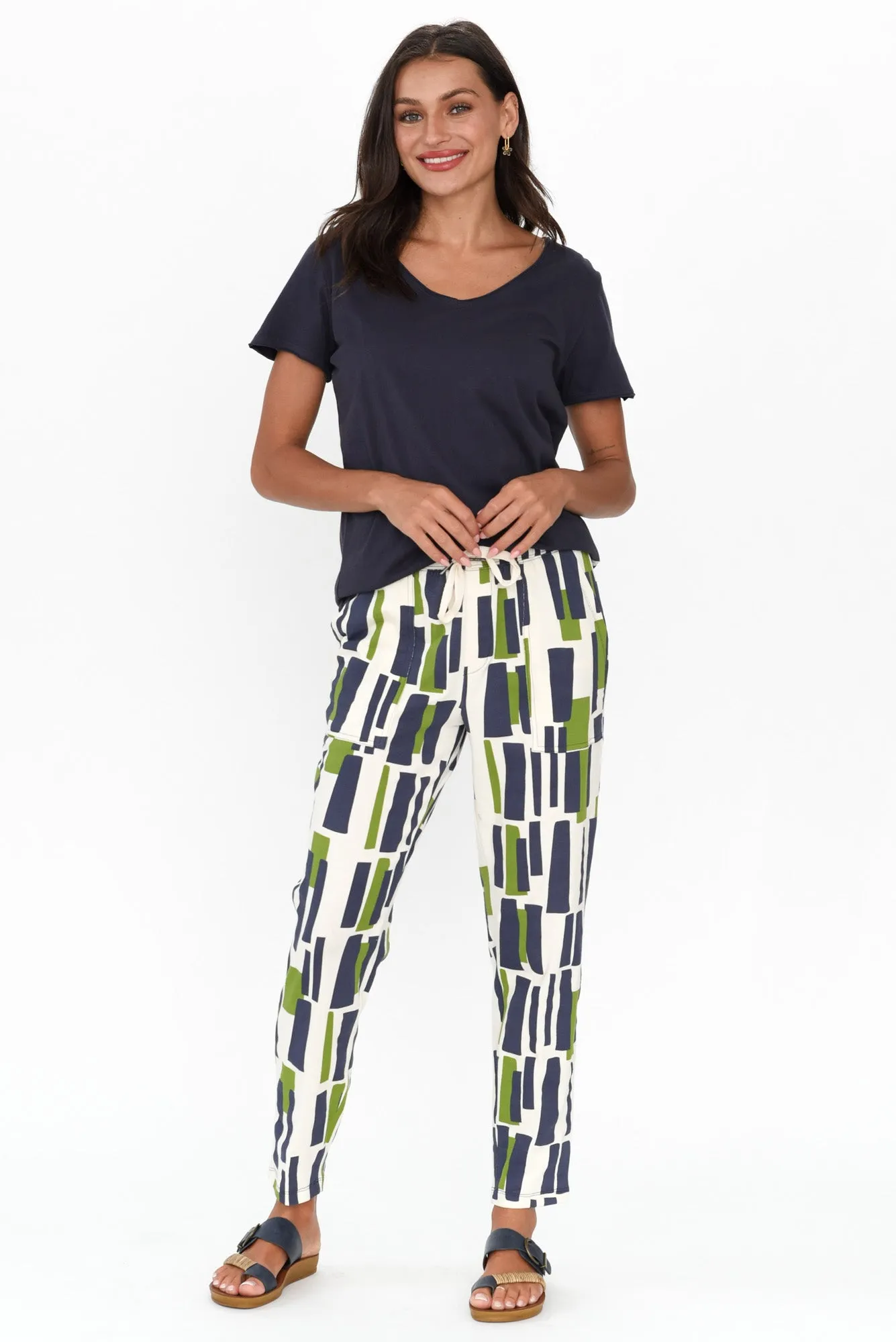 Navy Cotton Fundamental Vee Tee sold by Blue Bungalow product image thumbnail 2