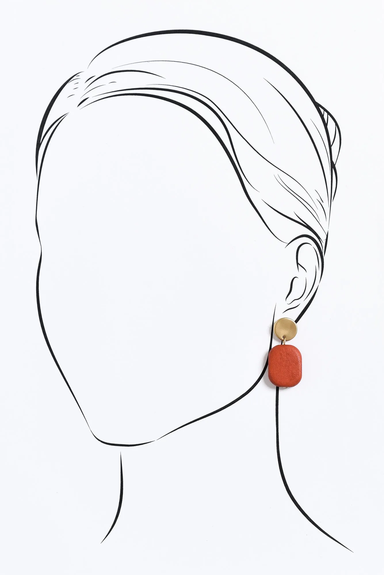 Ariel Rust Rectangle Drop Earrings sold by Blue Bungalow product image thumbnail 2