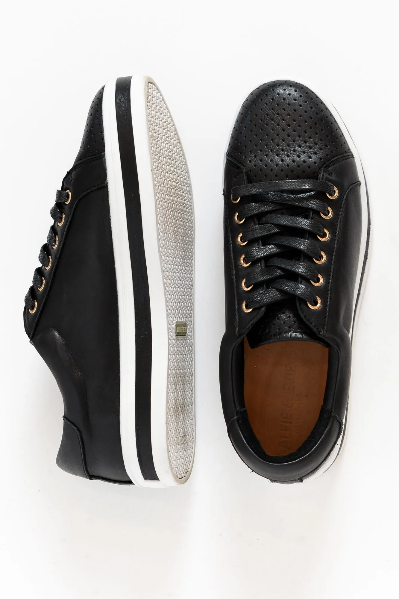 Paradise Black Leather Sneaker sold by Blue Bungalow product image thumbnail 3