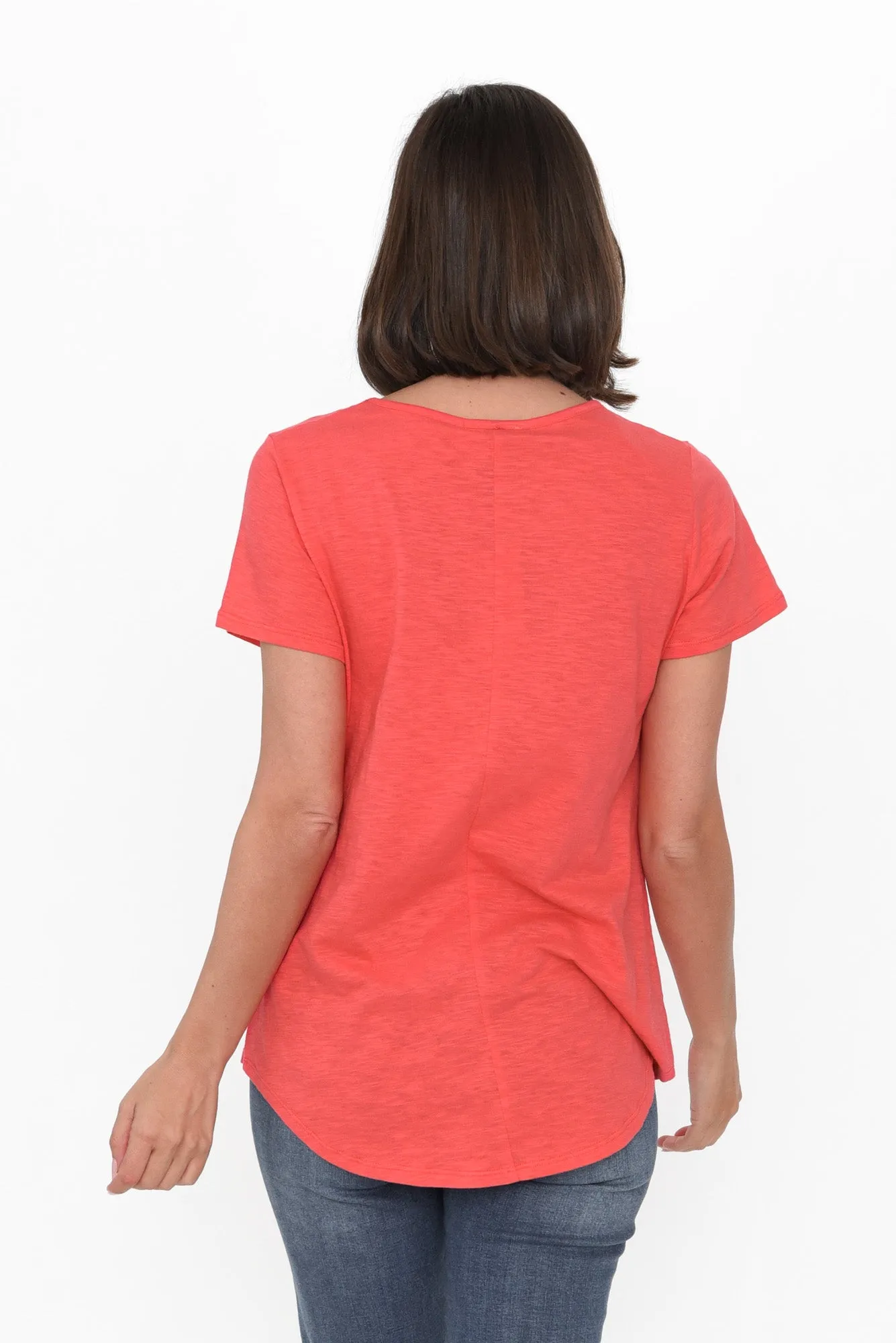Amber Red Race Stripe Cotton Tee sold by Blue Bungalow product image thumbnail 4