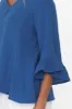 Anissa Cobalt Cotton Frill Top sold by Blue Bungalow