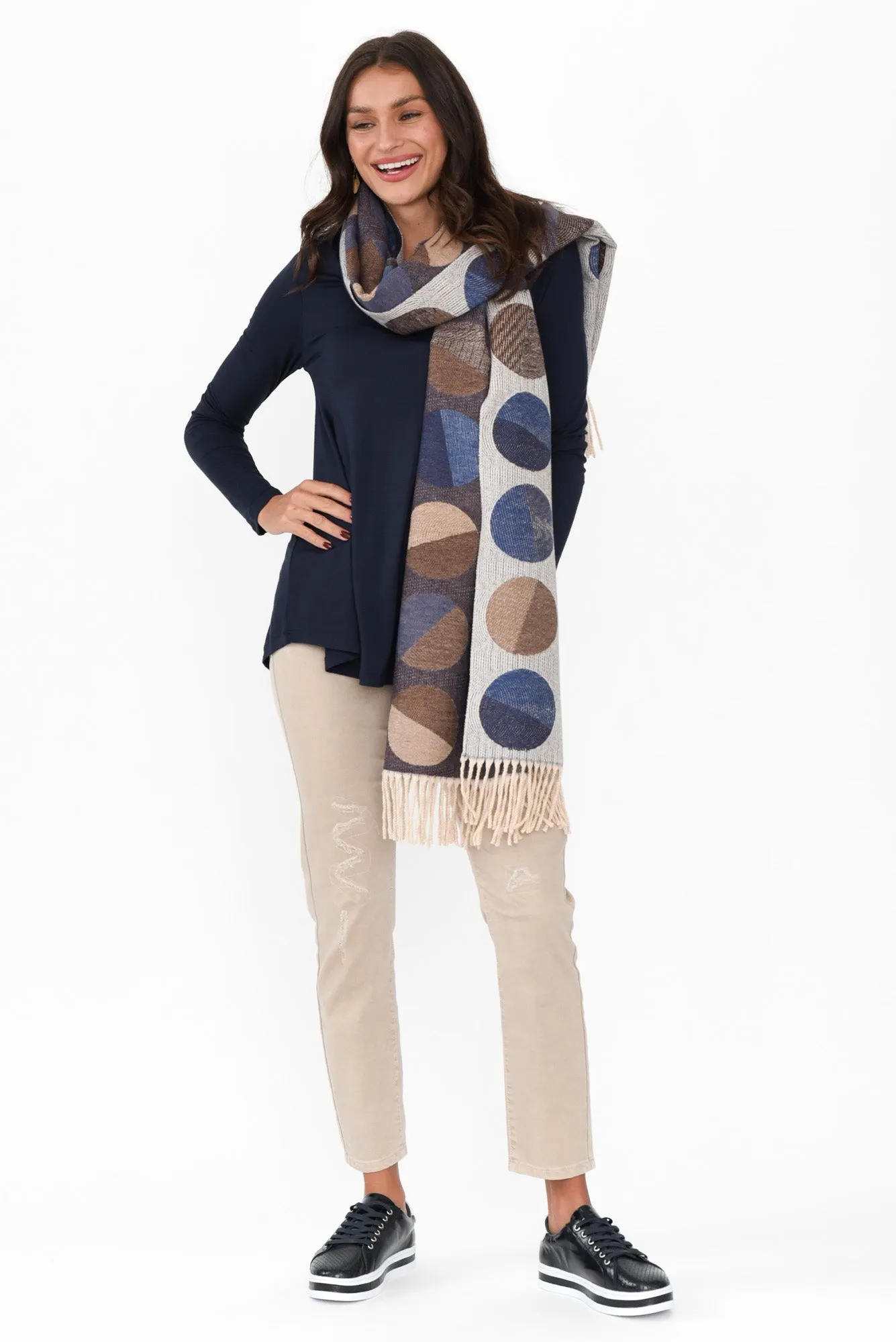 Pippa Dark Navy Bamboo Top sold by Blue Bungalow product image thumbnail 2