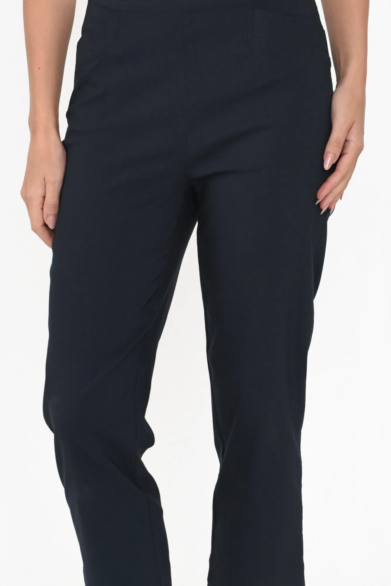 Cody Navy Stretch Capri Pants sold by Blue Bungalow product image thumbnail 5
