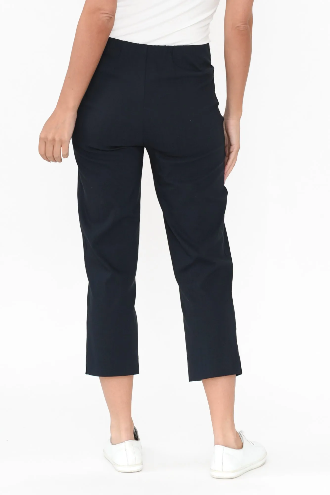 Cody Navy Stretch Capri Pants sold by Blue Bungalow product image thumbnail 4