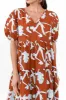 Kelley Brown Floral Cotton Dress sold by Blue Bungalow