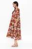 Kelley Brown Floral Cotton Dress sold by Blue Bungalow