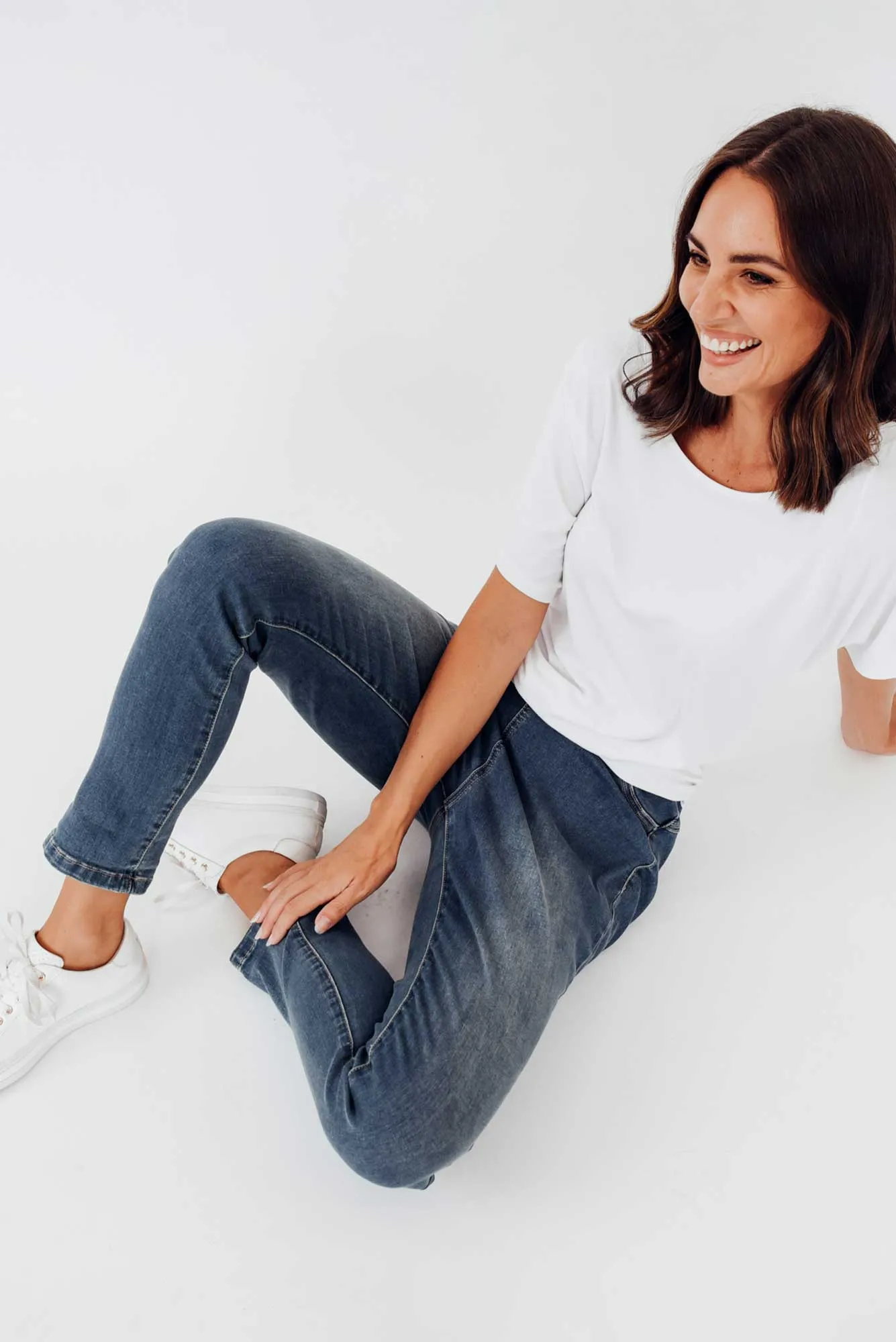 Verona Blue Cotton Stretch Jeans sold by Blue Bungalow product image thumbnail 3