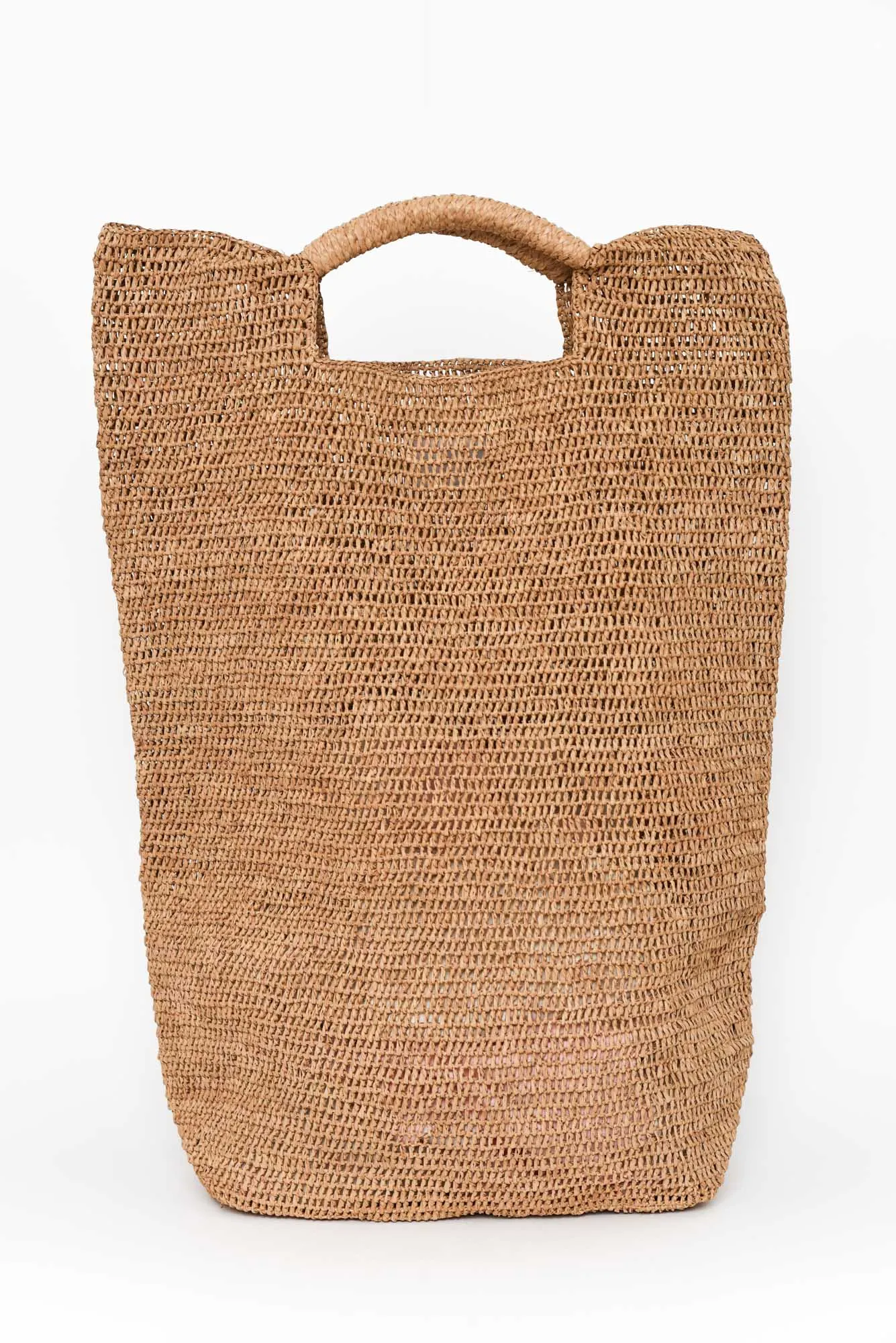 Geza Tan Raffia Tote Bag sold by Blue Bungalow