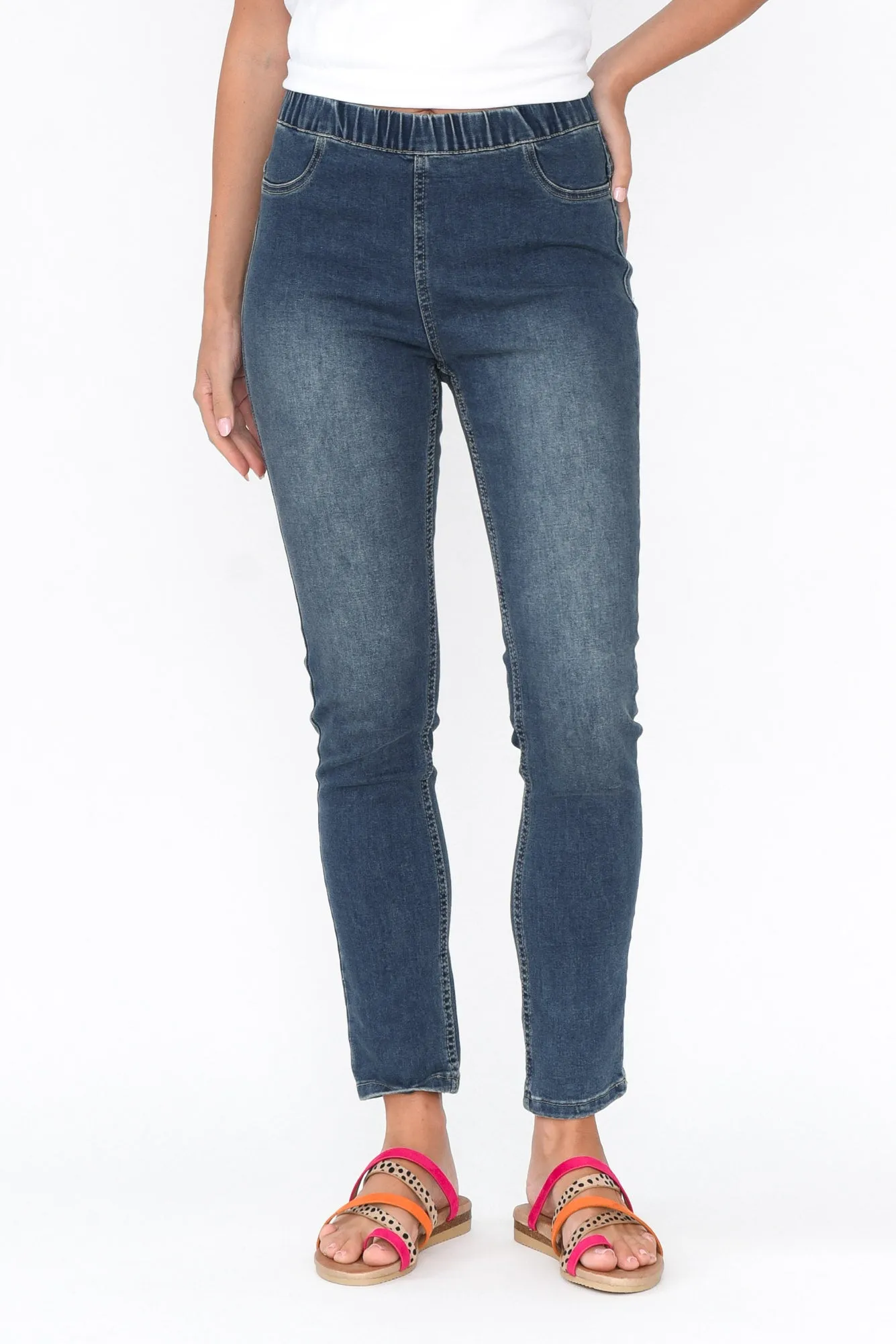 Verona Blue Cotton Stretch Jeans sold by Blue Bungalow